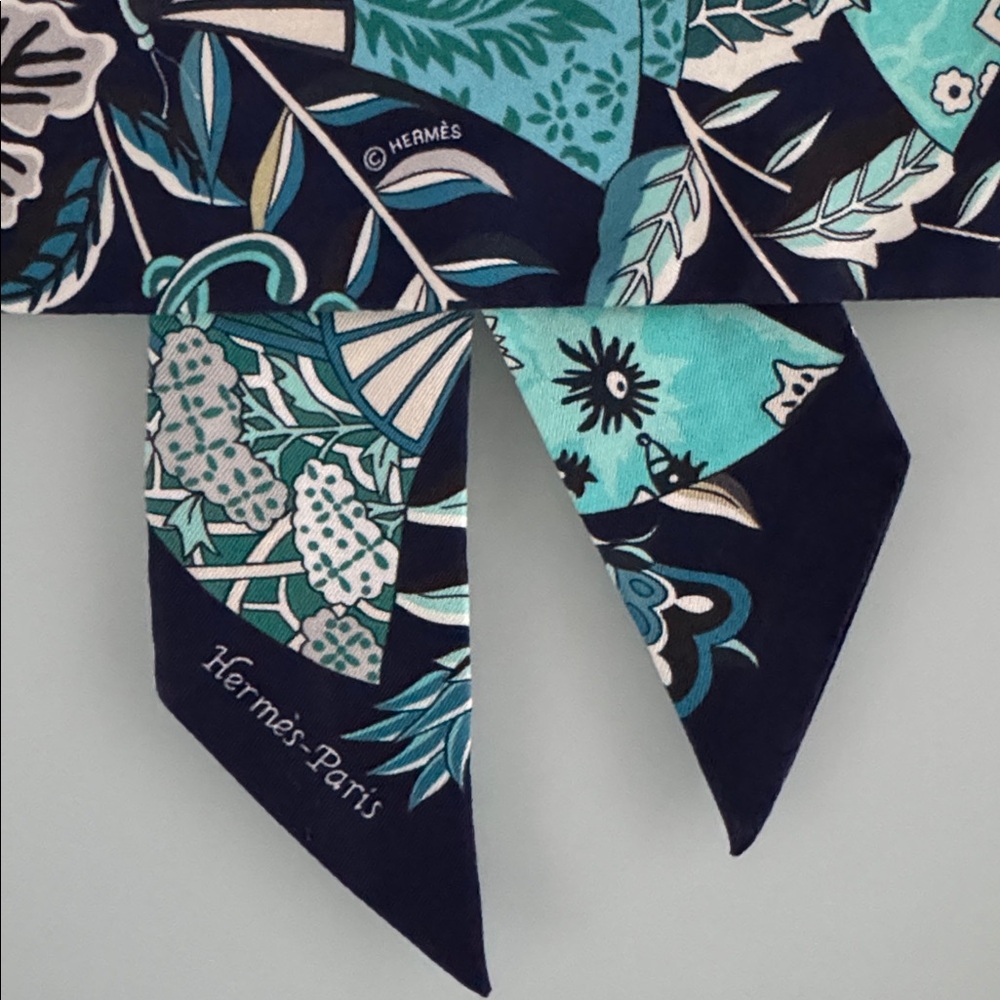 Matching pair Authentic Hermes Twilly Scarves